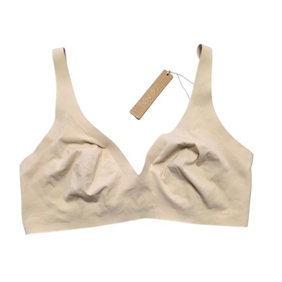 SKIMS NAKED PLUNGE Wireless Bra Bralette Sand Medium NWT - Picture 2 of 6